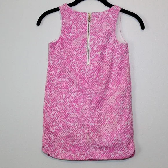 Lilly Pulitzer For Target Textured Shift Dress Pink Girl's Size 6 6X H13611 - Picture 5 of 11